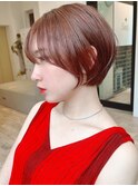Say.岩井 丸みショート×ウォームブラウン×大人可愛い