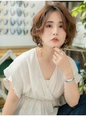 アシンメトリー外国人風小顔ゆるふわショートc5大宮20代30代!