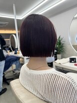 サンド 鹿児島中央(sand)&nbsp;@ayumi.sand ぷつっとボブ　ミニボブ　ピンクブラウン