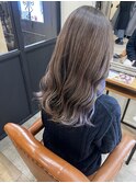 透明感グレージュカラー×イヤリングカラー