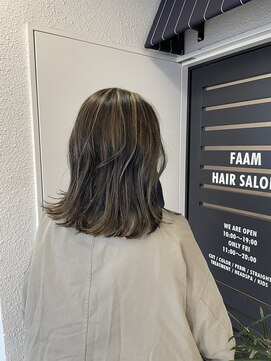 ファーム 大崎店(FAAM) 極細ハイライト×大人のくびれミディアム