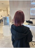 ピンクラベンダー×レイヤーボブ