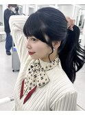 韓国ヘア　2wayバング &nbsp;レイヤーカット くびれヘア &nbsp;顔周り/