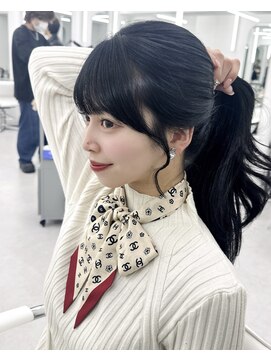 アマトウキョウ アユンチェ(AMA TOKYO×AYUNCHE) 韓国ヘア　2wayバング  レイヤーカット くびれヘア  顔周り/