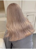 12864ミルクティーベージュ姫カットレイヤー韓国くすみベージュ