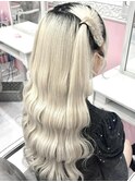 編みあげハーフツイン