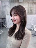 美髪韓国レイヤーイメチェン似合わせ小顔シースルーワイドバング