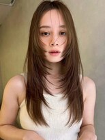 サンドイエナ 横浜店(sand yena)&nbsp;姫カットレイヤー/マロンベージュ/韓国風巻き/顔周り/前髪/横浜