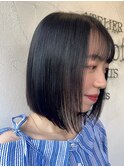 【Yuine】人気！韓国風切りっぱなしボブ
