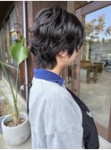 ショート×ゆるふわ毛流れパーマ