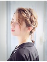 ヘアアンドメイク エジェリ(hair&make egerie) 編み込みゆるふわアップ インナーカラー 恵比寿