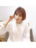 【Chill】大人かわいい季節のピンクベージュクールショートボブ