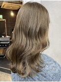 ベージュカラー ブリーチなしダブルカラー イルミナカラー