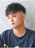 ツイストスパイラル 前下がりパーマ マッシュツイスパ