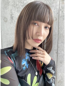 イミ(imi) ボブウルフ/グレージュカラー/似合わせカット/髪質改善[登戸]