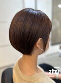 まとまりが可愛いショートボブ風スタイル20代/30代/40代