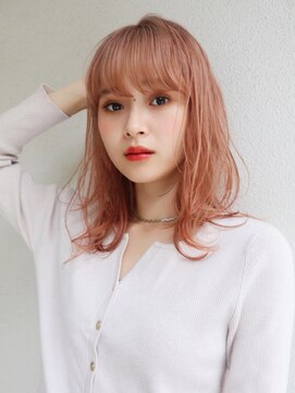 ブゾン(buZon) 【buZonブゾン】コーラルピンク×ニュアンスパーマ