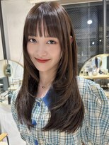 ティア(Tia.)&nbsp;縮毛矯正/髪質改善トリートメント/ミディアムヘア/グレージュ