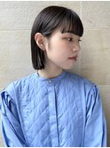 ボブ/ロブ/切りっぱなし/前髪/顔周りカット/銀座一丁目