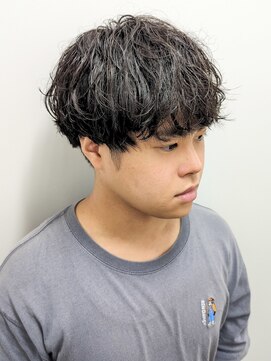 ルックグッドストア(LOOK GOOD STORE) ハイライトマッシュパーマウルフアッシュブラック波巻き3