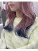 いつものカラーに少しデザインを☆エンドカラーピンク