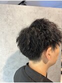 波まきメンズパーマ