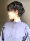 20代 30代 ショートウルフ スパイラルパーマ ウルフパーマ 池袋