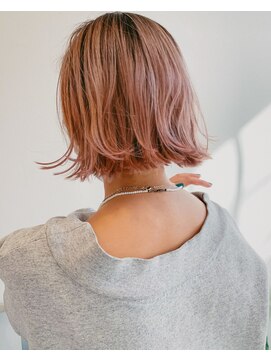 ベンジー オウン 代々木上原店(benji own) BOB × pink ハイトーン ケアブリーチ