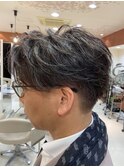 20代30代40代メンズショートフェザーパーマ