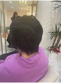 大人ショート×ポイントパーマ