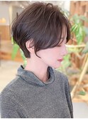 ＊前髪あり耳掛け丸みくびれショートボブ20代30代40代50代60代＊