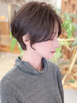 ルエ(rue) ＊前髪あり耳掛け丸みくびれショートボブ20代30代40代50代60代＊
