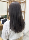 Say.ロングレイヤー地毛風ストレートブルーカラー縮毛矯正表参道