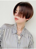 ショート 美髪 ハンサムショート イメチェン カット 艶カラー