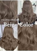 ヘーゼルベージュ　ブリーチなし　レイヤーカット　海外風