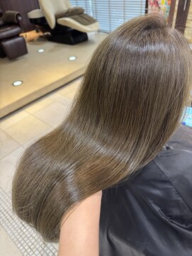 ファブ 千葉店(FaB) 【ブリーチなしワンカラー×オリーブグレージュ】