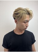 海外風メンズブロンド　バレイヤージュ