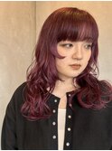  韓国/顔周りレイヤー/ダブルカラー/ベージュ/前髪新潟長岡宮関