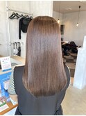秋カラー艶髪ロング×ブリーチなしショコラブラウン