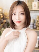 カバーヘアアンドスパ ブリス 浦和(COVER HAIR&SPA bliss)&nbsp;韓国風インナーカラー小顔切りっぱなしボブa浦和20代30代40代