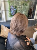 【W_SALON 河原町】ミルクティベージュ×ブラウン