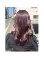 カラフェ(carafe)&nbsp;髪質改善カラー　ボルドーピンク