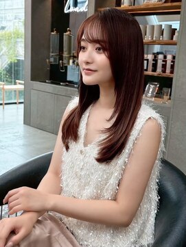 ルームバイシー 新宿(Loom. by Sea) ココアベージュ×レイヤー[小顔/黒髪/オリーブグレー]