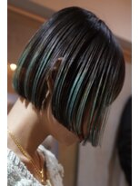 テクネ 天神大名(techne) 天神大名顔周りレイヤーカットミディアムボブタッセルボブパーマ