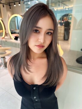 ロンドルピナス 小倉(Lond Lupinus) 黒髪カタログ/オリーブグレー/ココアベージュ/小顔に見せるヘア