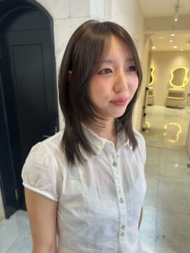 サイン 渋谷(SIGN) 韓国ヘアハッシュカットレイヤーカットブリーチ無し韓国ボブ渋谷