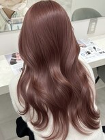 アイトーキョーエス 渋谷(AI TOKYO S)&nbsp;ピンクミルクティーベージュブリーチなしダブルカラー髪質改善