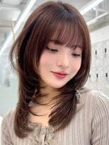 アッシュ 洋光台店(Ash)&nbsp;洋光台レイヤーカット顔周りダブルカラー白髪ぼかしハイライト