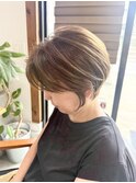 ショートカット/本八幡/ケアブリーチ/ハイライト/デザインカラー