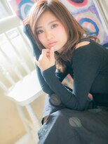 ブルー(BLUE)&nbsp;*CUORE水戸*…毛先パーマでこなれ感♪グラマラス小顔セミディb